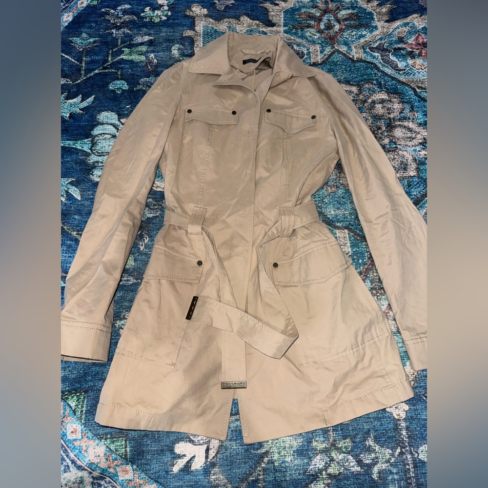 Tahari Light Tan Trench Coat